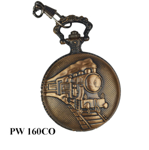 PW-160CO Steam Train on Track - Copper
